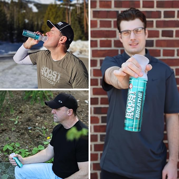 Boost Oxygen Breathe Menthol-Eucalyptus Collection | Large 10L, Medium 5L & Pocket Size 3L (3 Pack)