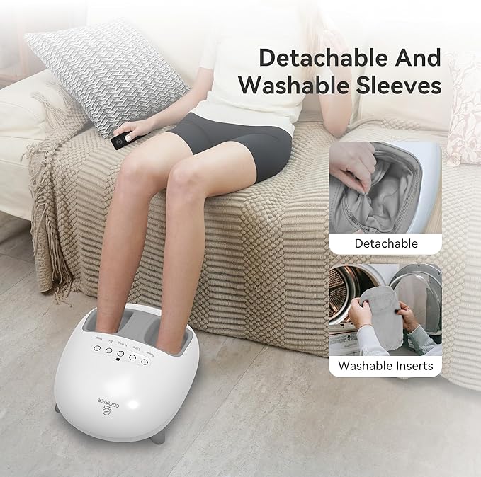 COMFIER Shiatsu Foot Massager with Heat, Kneading and Vibration Heated Foot Feet Massager for Neuropathy Plantar Fasciitis
