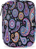 Abstract Trippy Paisley Travel Pill Organizer Box Weekly Portable Pill Case Daily Pills 7 Day Small Birth Control Pills Container Removable Compartments for Medicine Vitamins Fish Oil