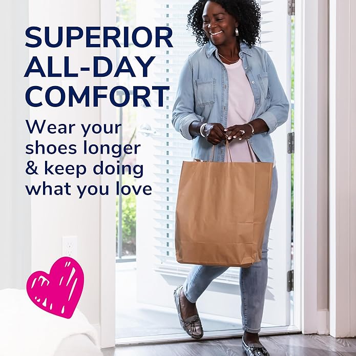 Dr. Scholl's Love Your Flats & Sandals 3/4 Length Insoles, All-Day Comfort, Relieve & Prevent Shoe Discomfort, Absorbs Shock, Arch Support