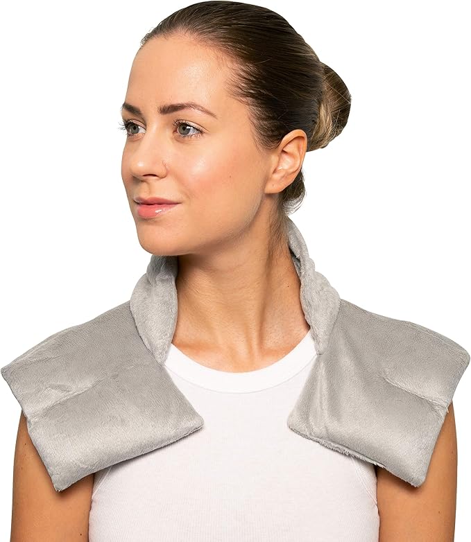 Bed Buddy Microwavable Heating Pad and Cooling Neck Wrap, Comfort Wrap for Neck and Shoulders, Microwavable for Moist Heat Therapy and Freezable for Cooling Therapy, Lavender & Rose Aromatherapy
