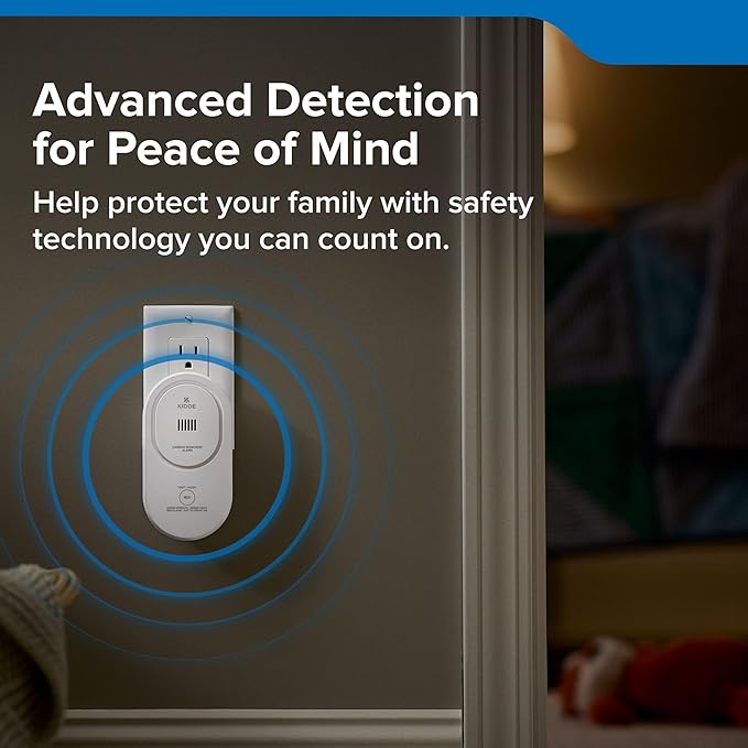Kidde Carbon Monoxide Detector, Plug-in Carbon Monoxide Detector with AA Battery Backup, 85 dB Alarm, Rotating Plug, LED Status Light Indicators, 5th Edition, COP