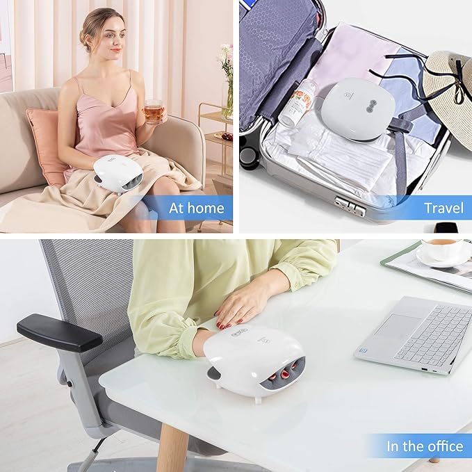 COMFIER FSA Wireless Hand Massager with Heat,3 Levels Compression & Heating,Rechargeable Hand Massager Machine for Carpal Tunnel,Gifts for Women,Men, HSA