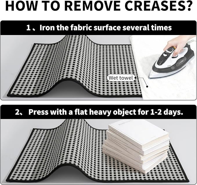 Long Kitchen Runner Rugs Kitchen Mat Non Slip Washable, Super Absorbent Soft Chenille Braided Kitchen Mats for Floor, Rubber Backing Kitchen Floor Sink Standing Mat, Easy Clean, Black 24"x71"