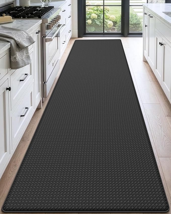 DEXI Kitchen Floor Mats Cushioned Anti Fatigue, 23x94, Large Long Standing Runner Rug Waterproof, Comfort Memory Foam Padded for Front Sink Laundry, Black