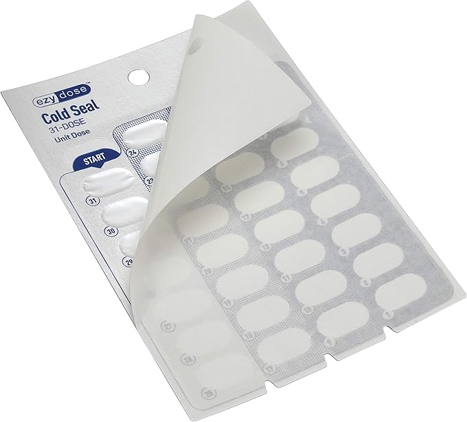Ezy Dose Disposable (31-Day) Pill, Medicine, Vitamin Organizer Box | Monthly Planner Refill Pack | Kit includes 12 Cards and Blisters