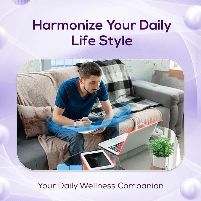 EMF BodyBand Plus+ Bracelet - Holistic Wellness Harmonizer Wristband for Men and Women (Purple)
