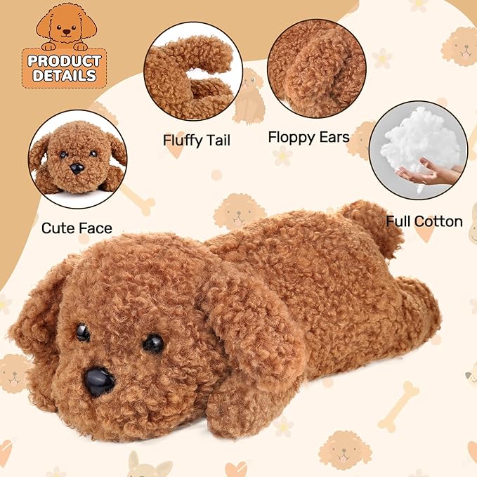 Dog Heating Pad for Period Cramps Menstrual Pain Relief, Portable Electric Heat Pads USB Powered, Cute Poodle Plush Stuffed Animals Gift, Funny Gifts for Women Teen Girls Christmas Birthday Easter