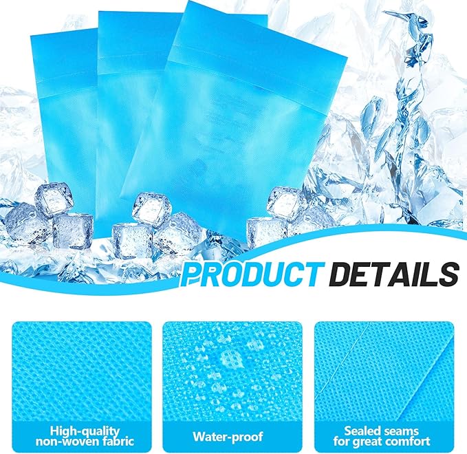 Tatuo 100 Pcs 10"x14" Disposable Hot Cold Pack Sleeves Seal Non Woven Disposable Ice Pack Sleeve Protective Cover for Hot and Cold Bags