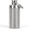 Titanium Pill Holder Keychain,Ultra-Lightweight Airtight Medicine Container, Waterproof Travel Pill Case for Vitamins & Supplements (Compact Keyring Design for Outdoor)