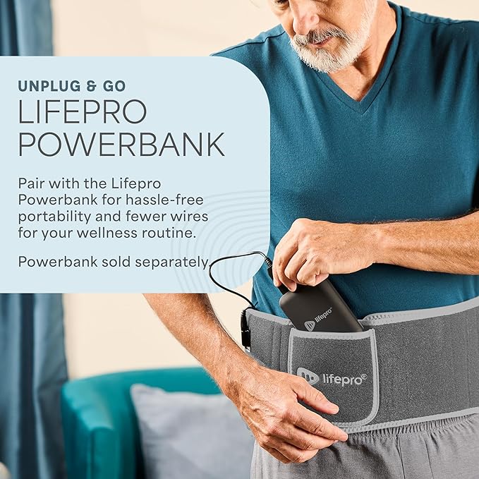 Lifepro Red Light Therapy Belt – Infrared Red Light Therapy for Body, Back Pain and Shoulder - 660nm & 850nm Near Infrared Heating Pad – Adjustable & Portable for Wellness & Relaxation