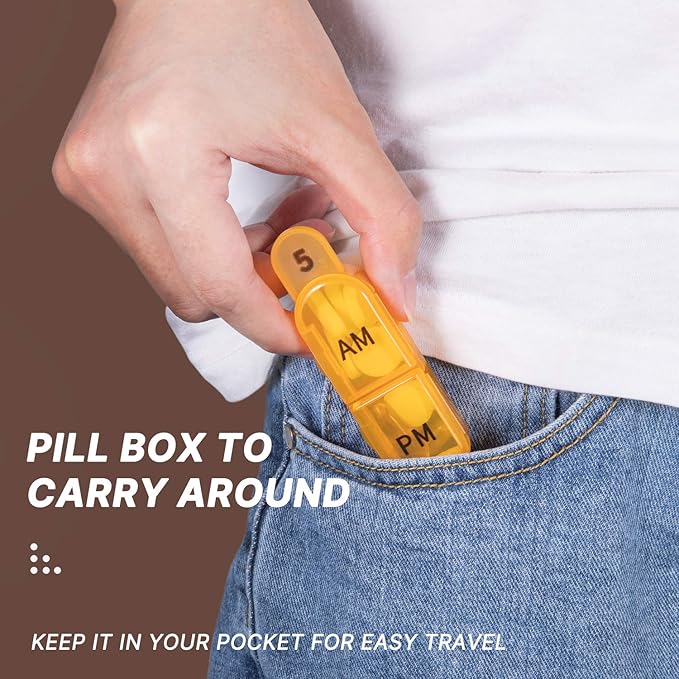 Monthly Pill Organizer 2 Times a Day & Weekly Pill Organizer 2 Times a Day