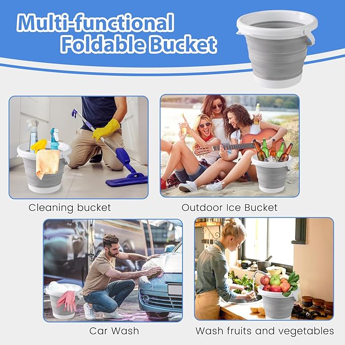 Giantex 4 FT Folding Ice Cooler Table with Drain & Bucket, Removable Skirt, No Assembly, Portable Fill and Chill Table for Food Drink Beverage, Foldable Party Ice Bin for Camping BBQ, Black