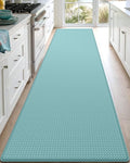 DEXI Kitchen Floor Mats Cushioned Anti Fatigue, 23x71, Large Wide Standing Runner Rug Waterproof, Comfort Memory Foam Padded for Front Sink Laundry, Turquoise