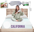 Earth Grounding Sheets California Size with 12% Silver Fiber & 4% Silk & 84% Cotton - White - Quality Certified Grounded Well Bed Sheet - Conductive Fitted Sheet for Better Sleep