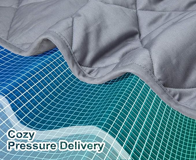 ZZZhen Weighted Blanket - High Breath - 60''80'' 20LBs - Quality Heavy Blankets - Sleeping for Adult, Durable Quilts Grey, 60''80'' 20LB