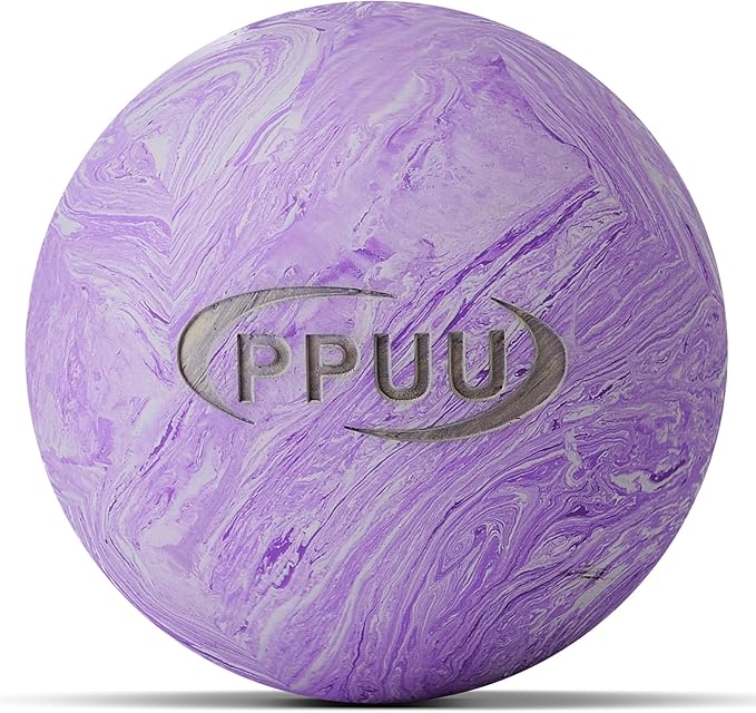 Massage Lacrosse Ball for Myofascial & Trigger Point Release, Muscle Knots, Yoga Therapy – Improves Joint Mobility & Relieves Pain – Shoulder, Back, Plantar Fascia, HIPS – 2.5-Inch Purple-02 Rubber