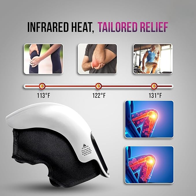 CAP & BOW Knee Massager Heat Red Light Therapy