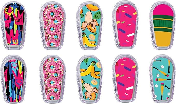 Glucomart Adhesive Transmitter Stickers for Dexcom G6 (10 Count) – Pair with Glucomart CGM Patches, Waterproof (Baseball) (G6 Stickers)