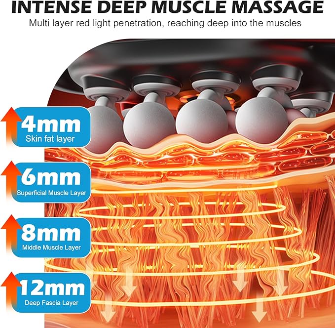 PakaLife 16-Drive 8-Head Massage Gun Set,Gift for Husband,Professional Massage Gun Deep Tissue with Cupping Kit for Massage Therapy, Back Massager for Pain Relief Deep Tissue (Black)