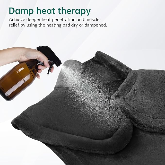 Heating Pad for Neck and Shoulders and Back, Heated Pad for Back Pain Relief, FSA Eligible Extra Large Heat Pad, Machine Washable Father Husband,Gifts for Dad Men Mom Women