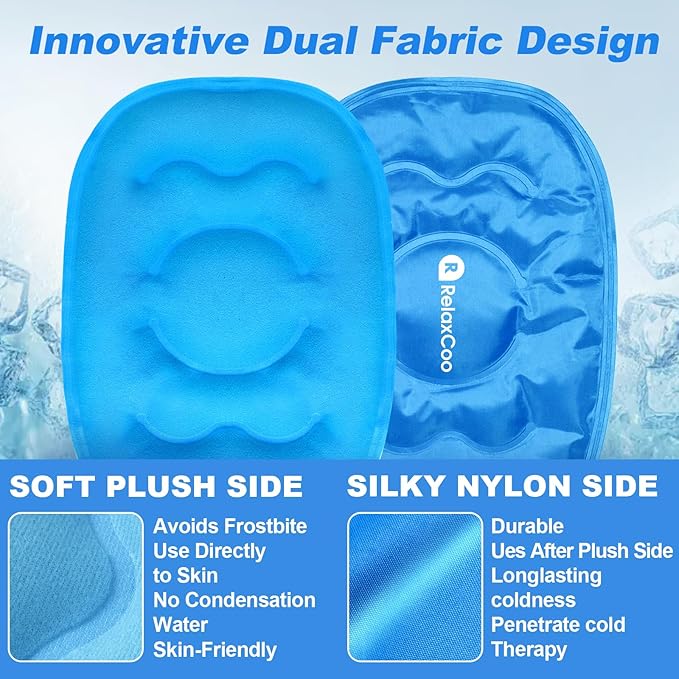 Ice Pack for Knee Pain Relief, Reusable Gel Ice Wrap for Leg Injuries, Swelling, Knee Replacement Surgery, Cold Compress Therapy for Arthritis, Meniscus Tear and ACL Blue