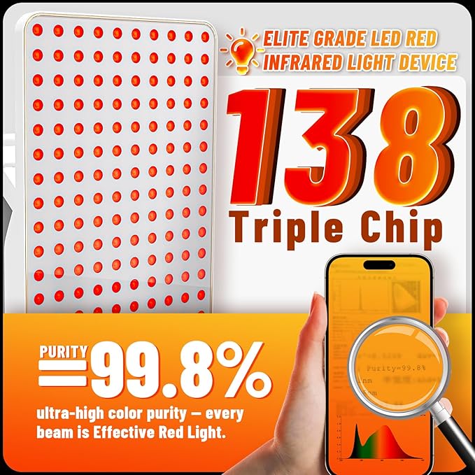 Red Light Therapy Device,Portable LED Red Infrared Light Device with 630nm, 660nm & 850nm Combination Light for Face and Body, 9 Adjustable Timer Settings, Adjustable Angle, Includes Goggles,White