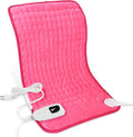Deepsoon Heating Pad,Electric Heating Pads for Back,Neck,Abdomen,Moist Heating Pad for Shoulder,Knee,Arms,Legs,Dry/Moist Heat & Auto Shut Off,Christmas Gifts for Men and Women,Fuchsia,24x12 Inch