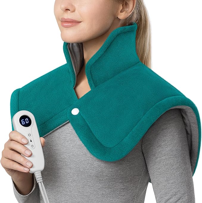 Neck Shoulder Heating Pad Gift for Back Pain Relief, Electric Weighted Heat Pads for Cramps, Leg and Foot, Gifts for Christmas, Mothers Day, Fathers Day, Birthday, Women, Men, Mom, Dad