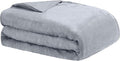 Dream Lab Amethyst and Quartz Crystal Cooling Reversible Weighted Blanket with Removable Cover, 15 Pounds, Grey