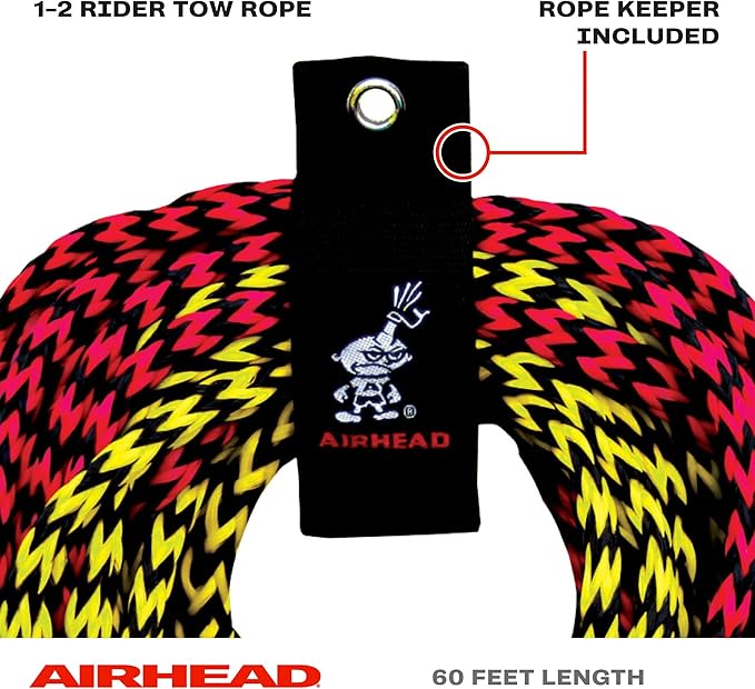 Airhead Tow Rope, 1-4 Rider Rope for Towable Tubes Multi, 9/16"