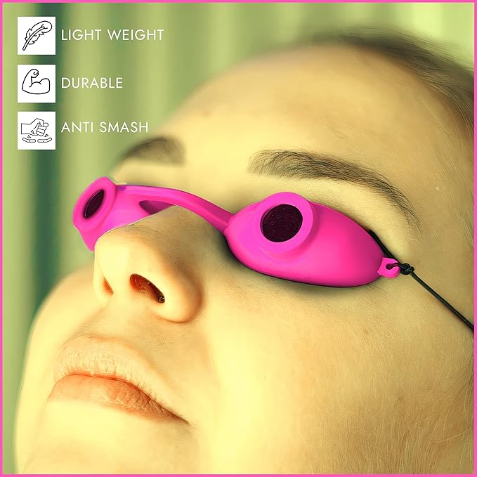 Super Sunnies EVO FLEX Flexible Tanning Bed Goggles Red Light Therapy Eye Protection UV Glasses, FDA Compliant - 4 Pack