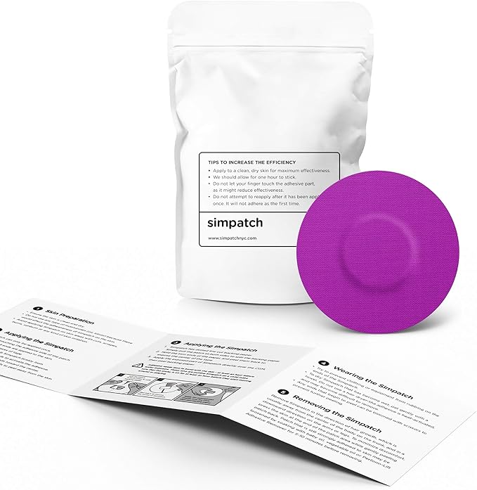 SIMPATCH Universal Adhesive Patch, No Hole (25-Pack) (Purple)