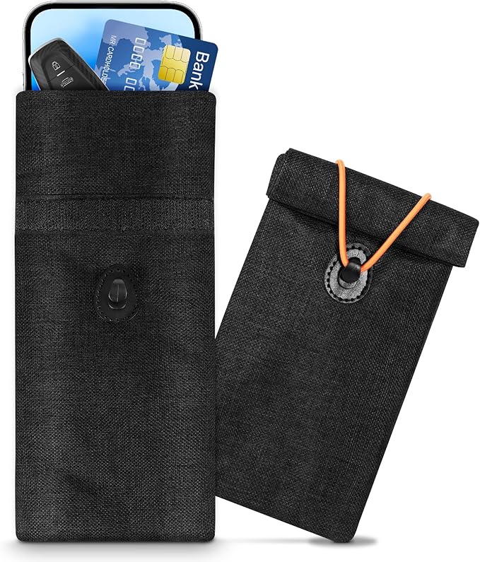 Faraday Bag, RFID Signal Blocking Bag, GPS Car Key Cell Phone Signal FOB Blocker Wallet Shielding Pouch Privacy Protective Case, Car Security Protection, Anti-Theft Pouch, Anti-Tracking Anti-Spying