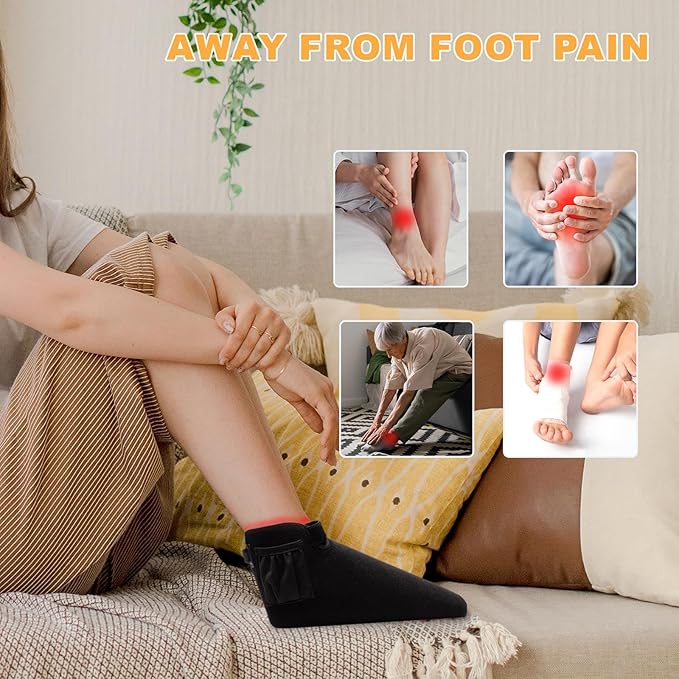 Red Light Therapy Shoe,Red Infrared Light Therapy for feet,660nm&850nm Near Infrared Light Boots(Dark Black) (for feet)
