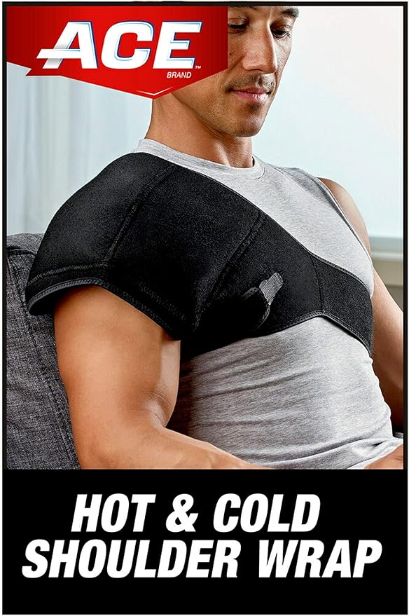 ACE Hot Cold Shoulder Wrap, Adj, Black