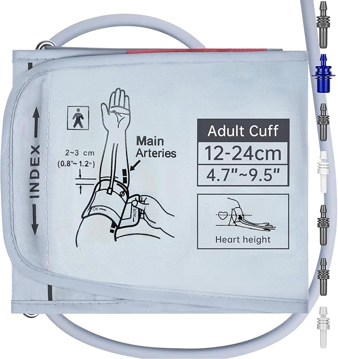 Pediatric Blood Pressure Cuff, 4.7”-9.5” (12-24CM) Small Child Cuff Compatible with Omron BP Monitor, Replacement Cuff for Kids and Women, with 7 Connectors