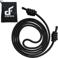 Flow Rope for Fitness Exercise - 8mm Double Braid 9ft Adjustable Length Jump Ropes - Home or Gym Training Workout for Men and Women