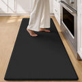 Color&Geometry Anti Fatigue Cushion Kitchen Mat for Floor -24"x71",Wide,Easy Clean, Water & Oil Proof, Anti Slip, Foam Rubber Runner Rug for Front Sink Comfort Standing,Black