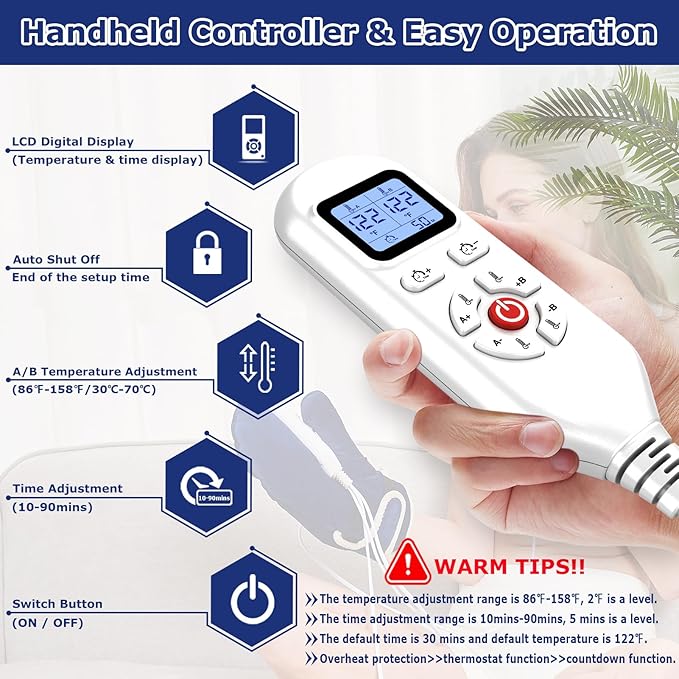 CAMECO 86℉-158℉ Heated Gloves for Arthritis Hand Pain Relief, 30s Heat Up Hand Heating Pad for Fingers & Wrists, Electric Hand Warmers Heated Mittens for Women Men, Auto Shut Off