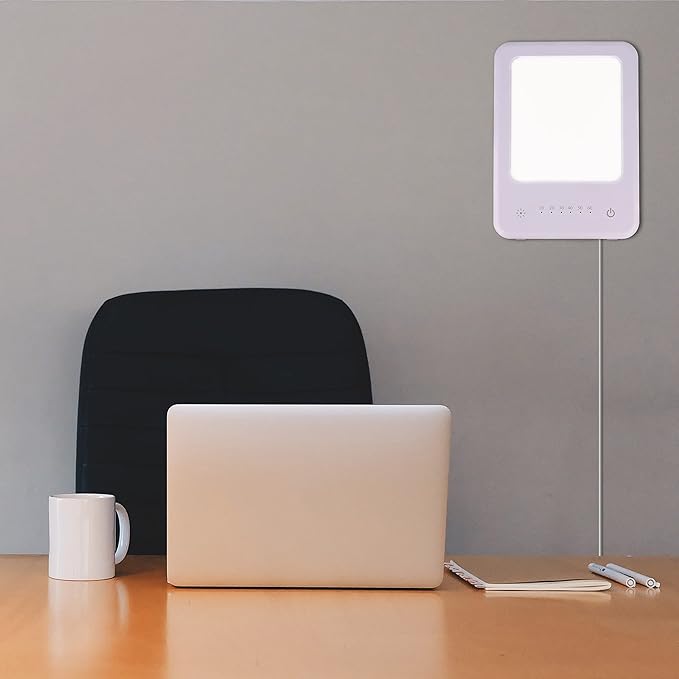 TheraLite Glow Bright Light Therapy Lamp - 10,000 LUX LED Lamp - Sun Lamp Mood Light to Fight Low Energy and Sunlight Deprivation, White Light Box Therapy