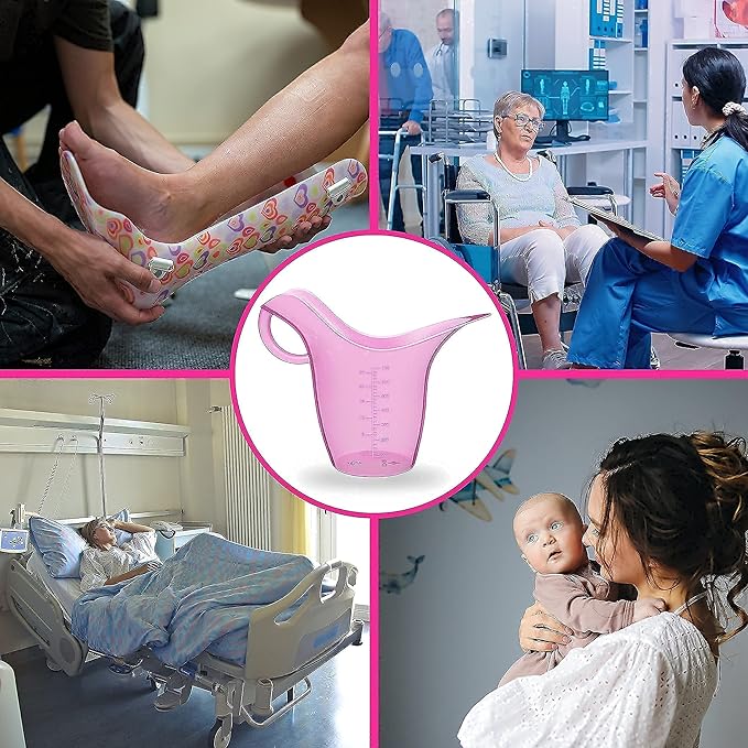 Female UTI Urinal - Spill Proof Urinal for Women - Portable Pee Funnel & Bedpan – Stand or Sit – Ideal for Travel, Bedridden, Post-Surgery, Pregnancy & Incontinence