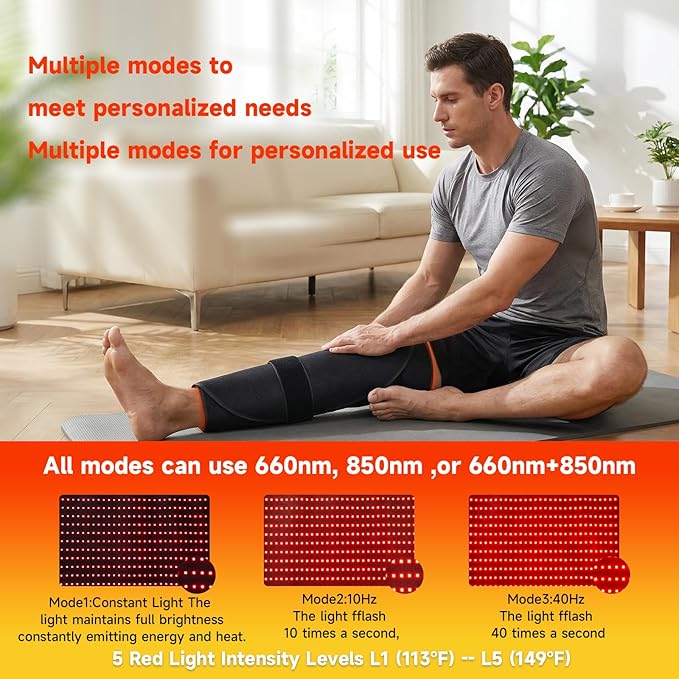 Novalume XL Full Body Red Light Therapy Mat 360 LEDs, Extra Large 39.4'' x 23.6'' Red Therapy Blanket Pad with Heat, 660nm 850nm Light Therapy for Post-Workout Relaxation, Bed Back Waist Use
