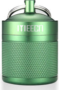 Keychain Pill Holder, Box, Aluminum, Waterproof Container, Pill Organizer for Outdoor Travel Camping，Size: 1.6 x 1.6 x 2 in (Green)