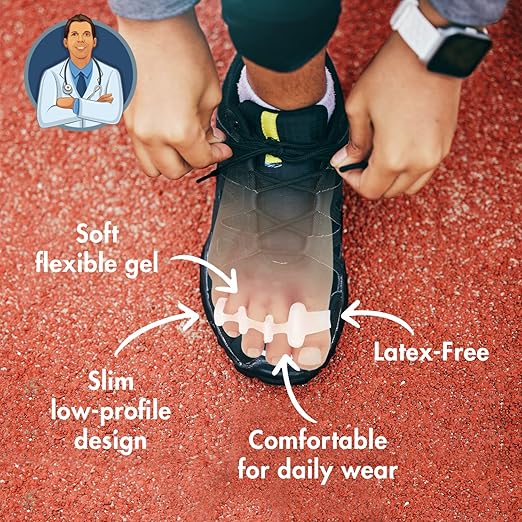 Dr. Frederick's Original Gel Toe Spreaders - 2 ct - Soft Toe Spacers for Bunions & Overlapping Toes - Pain Relief Orthotic for Men & Women - One Size