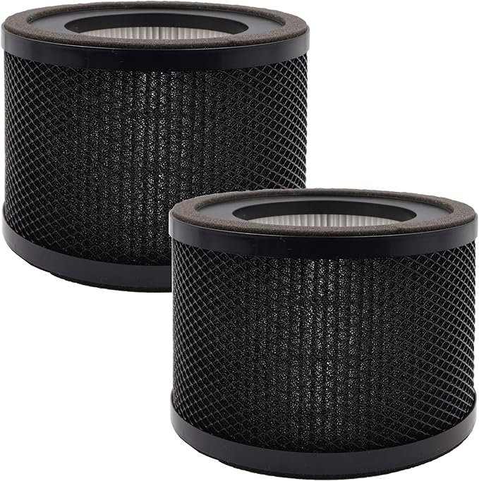 Flintar TT-AP001 Replacement Filter, Compatible with TaoTronics TT-AP001 Air Purifier and VAVA VA-EE014 Air Purifier, 3-in-1 H13 Grade Filtration and Activated Carbon Filter Set, 2-Pack