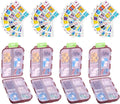 INVODA 7-Day Pill Organizer with Medicine Labels Travel Pill Case Compact, Portable Medication Organizer for Daily Use (3.7 x 2.4 x 1.18 Inches)