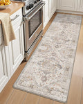 LUMI Kitchen Mat Anti Fatigue Cushioned, Memory Foam Padded Standing Rug Washable, Non Slip Comfort Floor Runner for Home, Sink, Laundry, Office, 17"x59", Creamy White