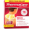 ThermaCare Heat Wraps for Neck & Shoulder Pain Relief - Portable Adhesive Heating Pads with 16-Hour Therapeutic Heat - Drug-Free Muscle & Joint Soothing Patches (11-Count)