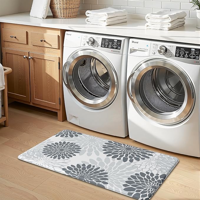 MAYHMYO Kitchen Mats for Floor - Kitchen Anti Fatigue Mat Set of 2 - Non Slip Cushioned Rugs for Standing